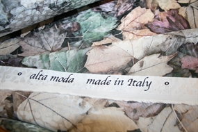 Silke -og viskoseblanding med blade