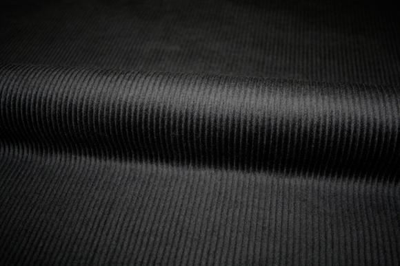 Sort bomulds fløjl med elastan