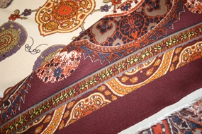 Uld -og silkeblanding med paisley print