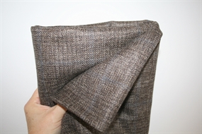 Stofrest 1,3 m. brun uld med tern
