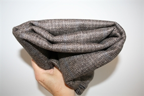 Stofrest 1,3 m. brun uld med tern