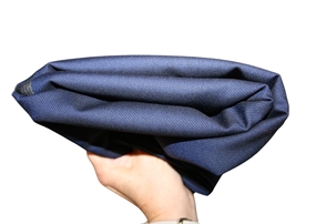 Stofrest 2,55 m. marineblå uldtwill (UA654)