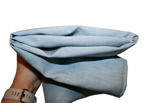 Stofrest 1,45 m. lyseblå uld