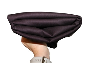 Stofrest 1,75 m. chokoladebrun uld