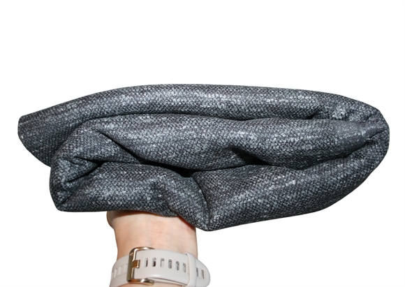 Stofrest 1,85 m. grå melange uld