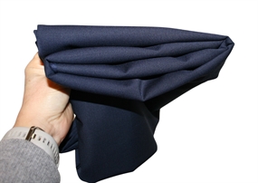 Stofrest 1,35 m. navy uldstretch