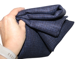 Stofrest 0,95 m. blå/brun uld