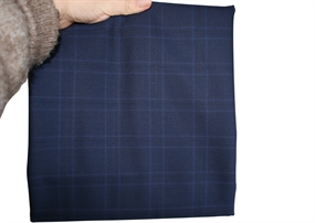 Stofrest 1,3 m. navy ternet uld