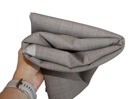 Stofrest 1,9 m. beige melange uldstretch