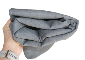 Stofrest 2,1 m. gråmelange uldstretch