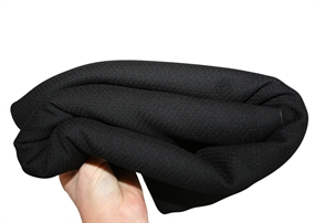 Stofrest 2,2 m. sort strukturvævet uld