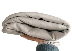 Stofrest 2,4 m. lys beige melange uld