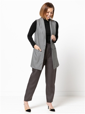 StyleArc symønster til lang vest \'Andrea\'