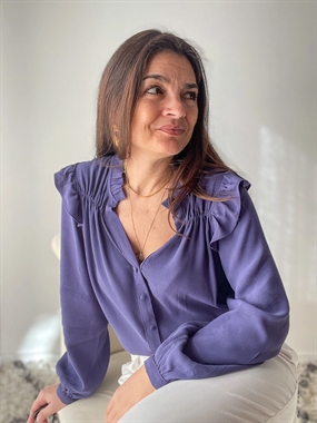 Symønster til feminin bluse \'Noelie\'