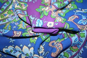 Paisley mønstret tørklæde stof i uld og silke