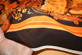 Uld- og silkeblanding til tørklæde i orange nuancer