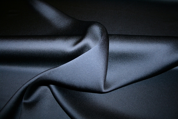 Navy viskose satin