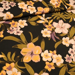 Blomstret viskose stof