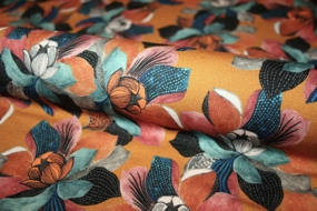 Viscose jersey med magnolia