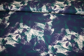 Twillvævet viskose stof \'Bree Teal\'