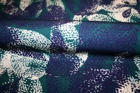 Twillvævet viskose stof \'Bree Teal\'