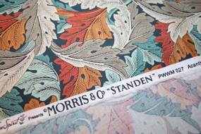 William Morris bomuld med blade