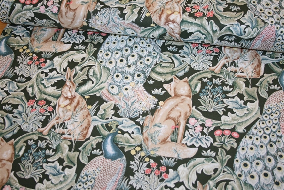 William Morris bomulds stof \'Forest Wooded\'