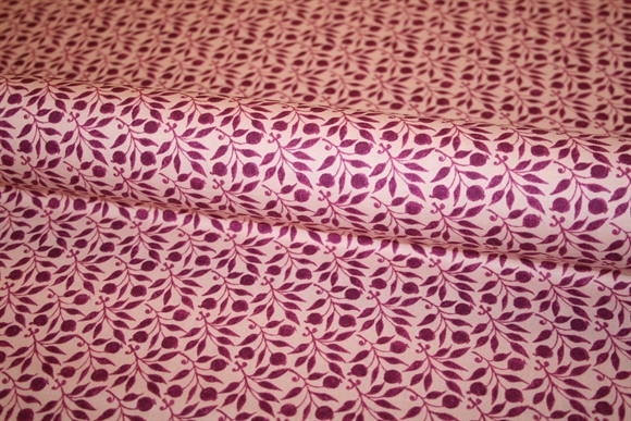 William Morris stof bomuld \'Rosehip Plum\'