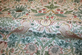William Morris bomuld \'Strawberry Thief Olive\'