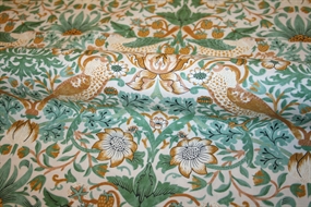 William Morris stof 'Strawberry Thief Mint'