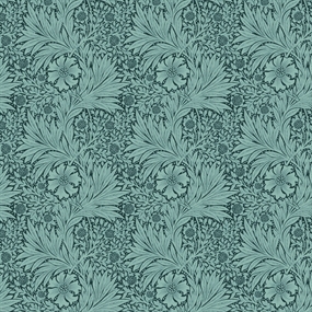 William Morris bomulds stof 'Marigold Teal'