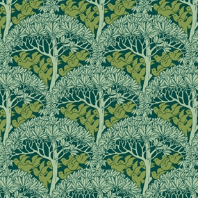 William Morris bomulds stof 'The Savric Forest'