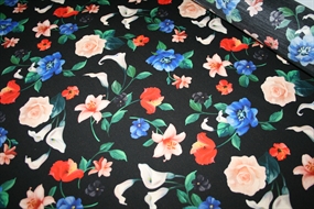 Blomstret uld twill deadstock 'Lana Fiori'